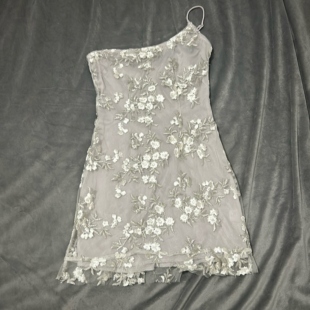 one shoulder lucy in the sky mini dress